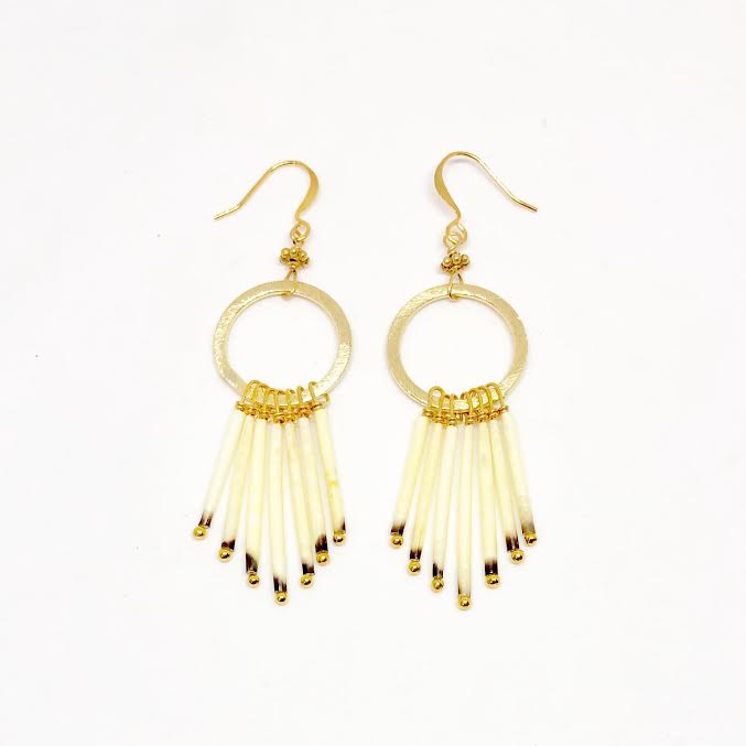 Circle Quill Earrings