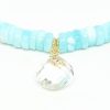Blue Opal & Quartz Crystal Necklace