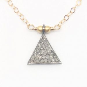 Dainty Pave Triangle Necklace