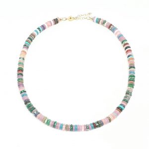 Adjustable 16 to 18 Inches of Mixed Gemstone Candy Necklace